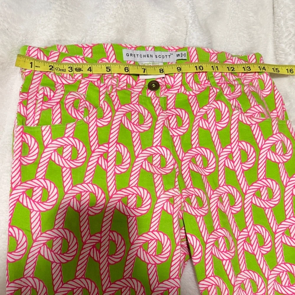 Gretchen Scott Designs Size Small Pink & Green Patterned Trouser Pants - Picture 7 of 10